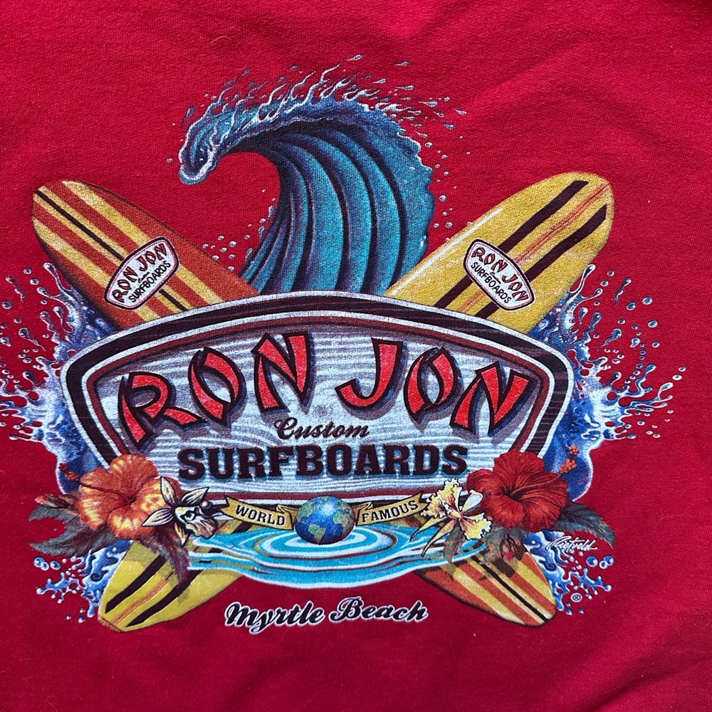 Ron Jon Custom Surfboards Red Graphic Tee